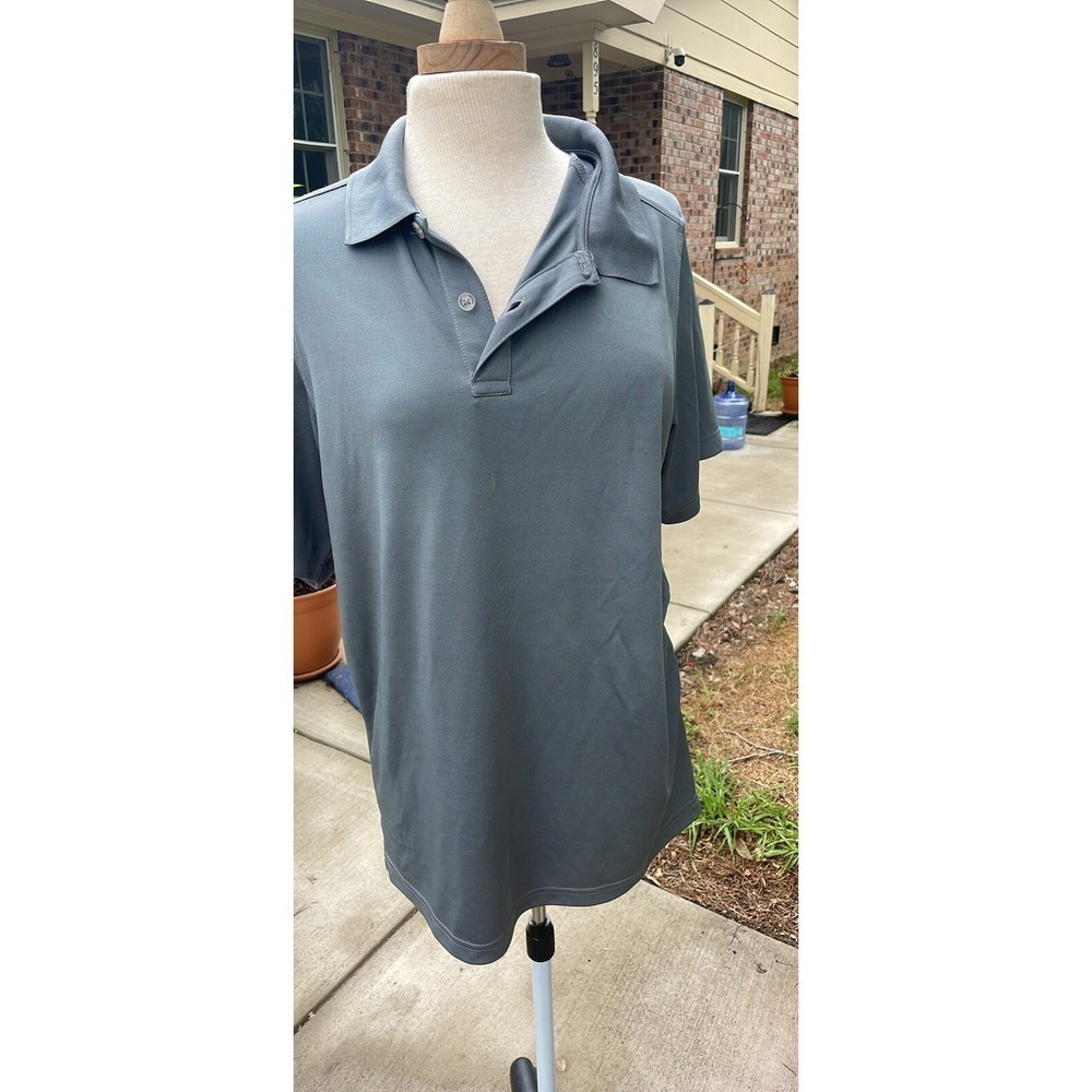 Callaway Grey Golf Mens Size L Short Sleeve Pullover Golf Shirt Optional Dri